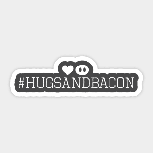 #hugsandbacon - Pig Nose - dark shirts Sticker